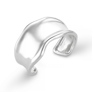 Statement Organic Molten Metal Cuff - Silver